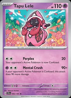 Tapu Lele 092/191 Rare – Surging Sparks Pokémon card