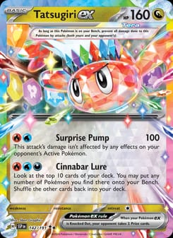 Tatsugiri ex 142/191 Double Rare – Surging Sparks Pokémon card