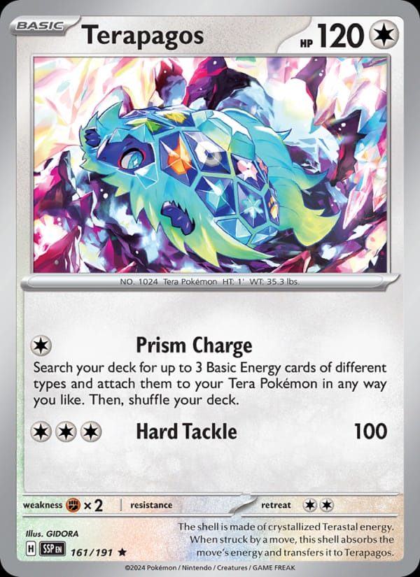 Terapagos 161/191 Surging Sparks Pokémon card