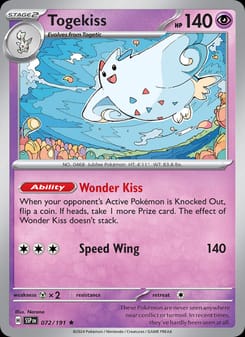 Togekiss 072/191 Rare – Surging Sparks Pokémon card