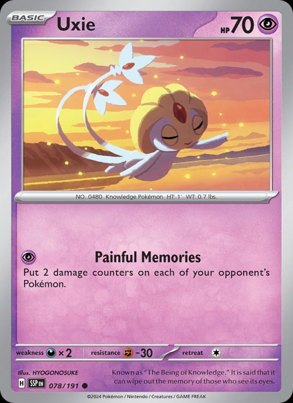 Uxie 078/191 Surging Sparks Pokémon card