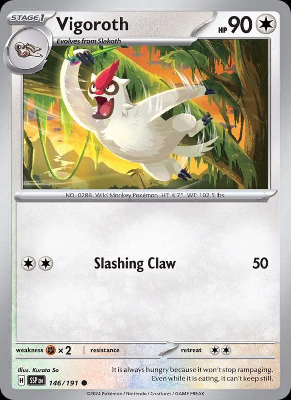 Vigoroth 146/191 Surging Sparks Pokémon card