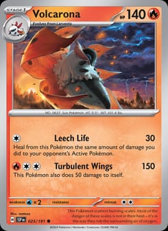 Volcarona 025/191 Common – Surging Sparks Pokémon card