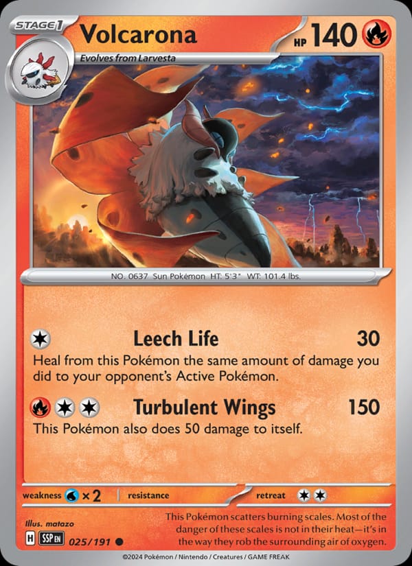 Volcarona 025/191 Surging Sparks Pokémon card