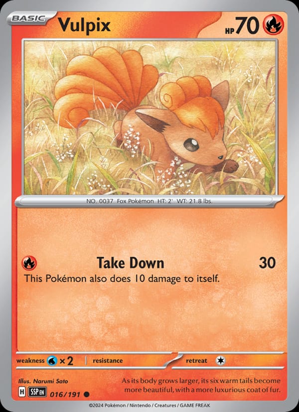 Vulpix 016/191 Surging Sparks Pokémon card