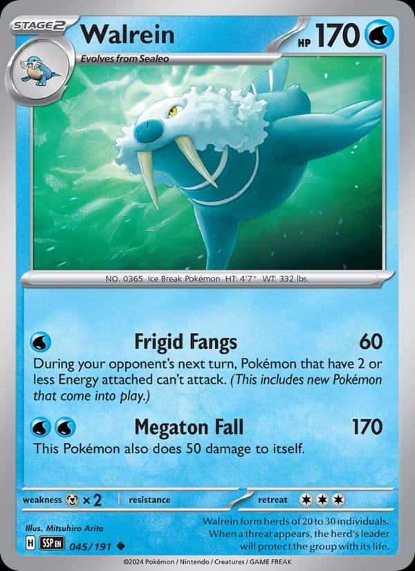 Walrein 045/191 Surging Sparks Pokémon card