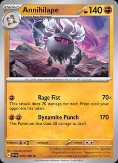 Annihilape 109/198 Rare – Scarlet & Violet Base Set Pokémon card