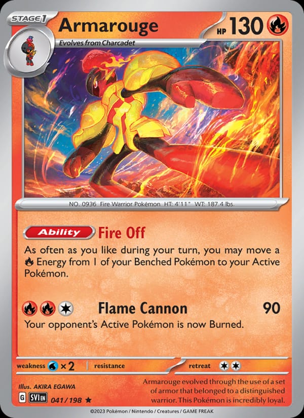 Armarouge 041/198 Scarlet & Violet Base Set Pokémon card