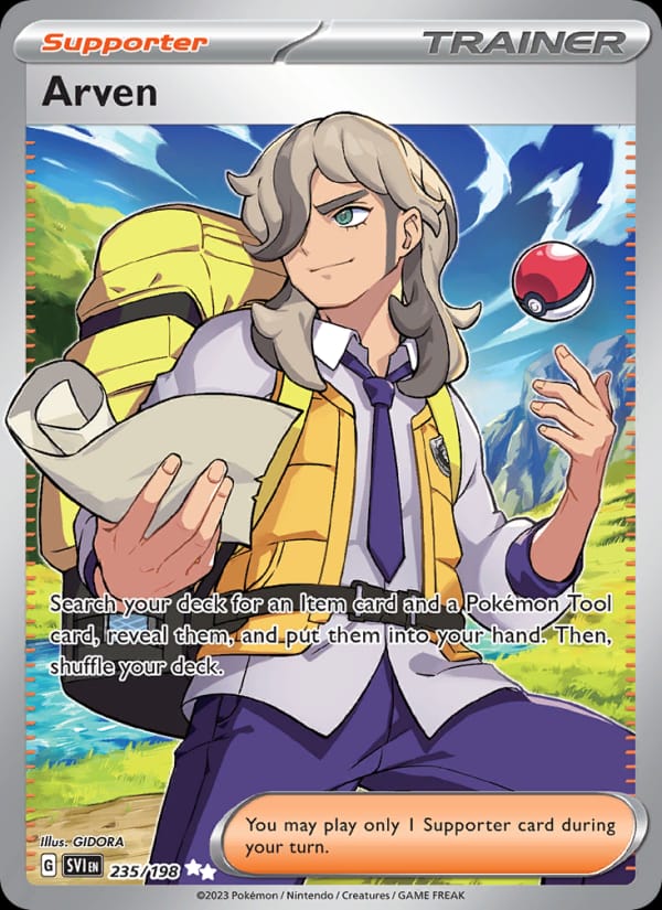 Arven 235/198 Scarlet & Violet Base Set Pokémon card