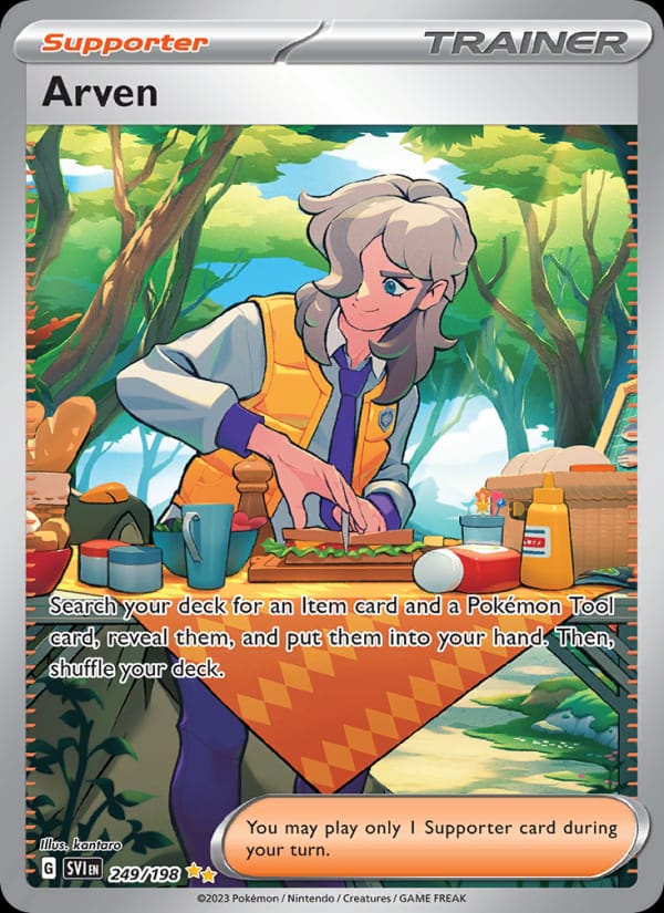 Arven 249/198 Scarlet & Violet Base Set Pokémon card