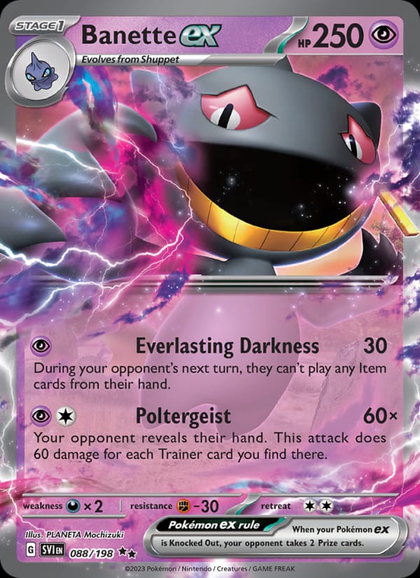 Banette ex 088/198 Scarlet & Violet Base Set Pokémon card