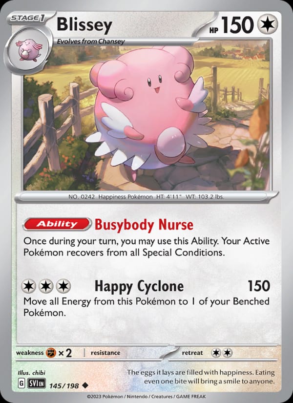 Blissey 145/198 Scarlet & Violet Base Set Pokémon card