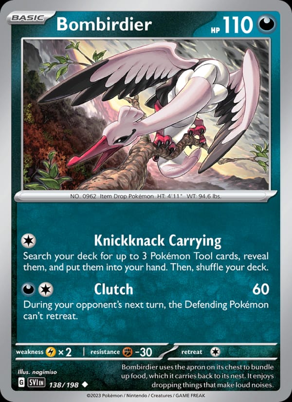 Bombirdier 138/198 Scarlet & Violet Base Set Pokémon card