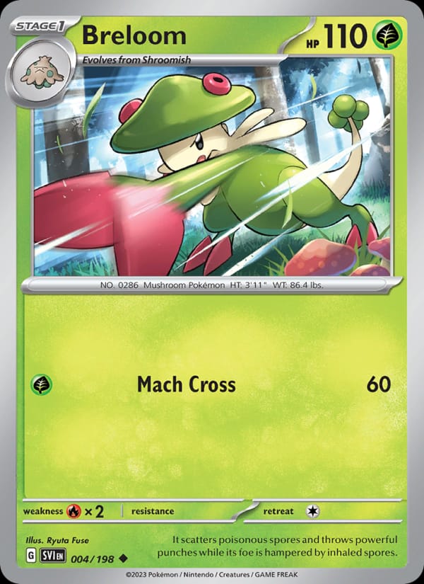 Breloom 004/198 Scarlet & Violet Base Set Pokémon card