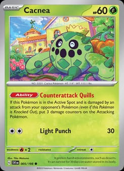 Cacnea 005/198 Common – Scarlet & Violet Base Set Pokémon card
