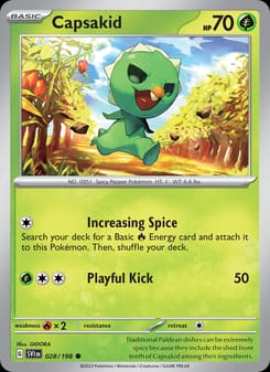 Capsakid 028/198 Common – Scarlet & Violet Base Set Pokémon card