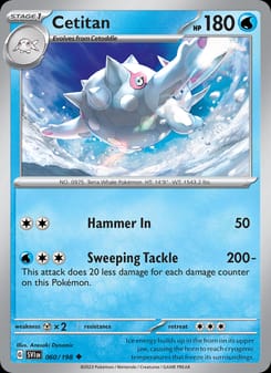 Cetitan 060/198 Uncommon – Scarlet & Violet Base Set Pokémon card