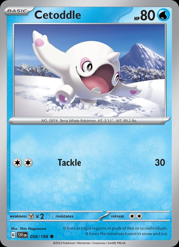 Cetoddle 058/198 Scarlet & Violet Base Set Pokémon card