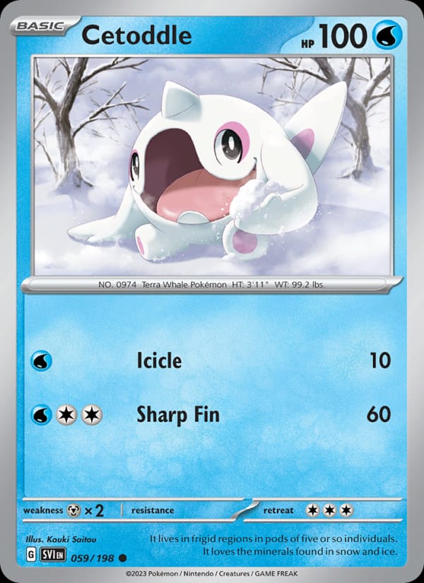 Cetoddle 059/198 Scarlet & Violet Base Set Pokémon card