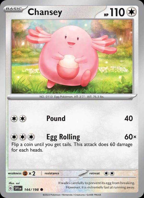 Chansey 144/198 Scarlet & Violet Base Set Pokémon card