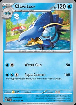 Clawitzer 050/198 Common – Scarlet & Violet Base Set Pokémon card