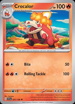 Crocalor 037/198 Uncommon – Scarlet & Violet Base Set Pokémon card