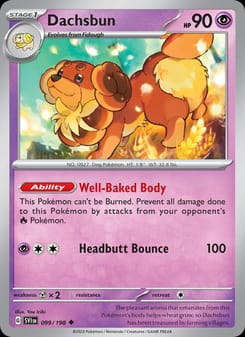 Dachsbun 099/198 Uncommon – Scarlet & Violet Base Set Pokémon card