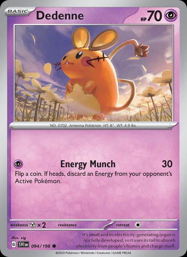 Dedenne 094/198 Scarlet & Violet Base Set Pokémon card