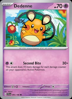 Dedenne 095/198 Common – Scarlet & Violet Base Set Pokémon card