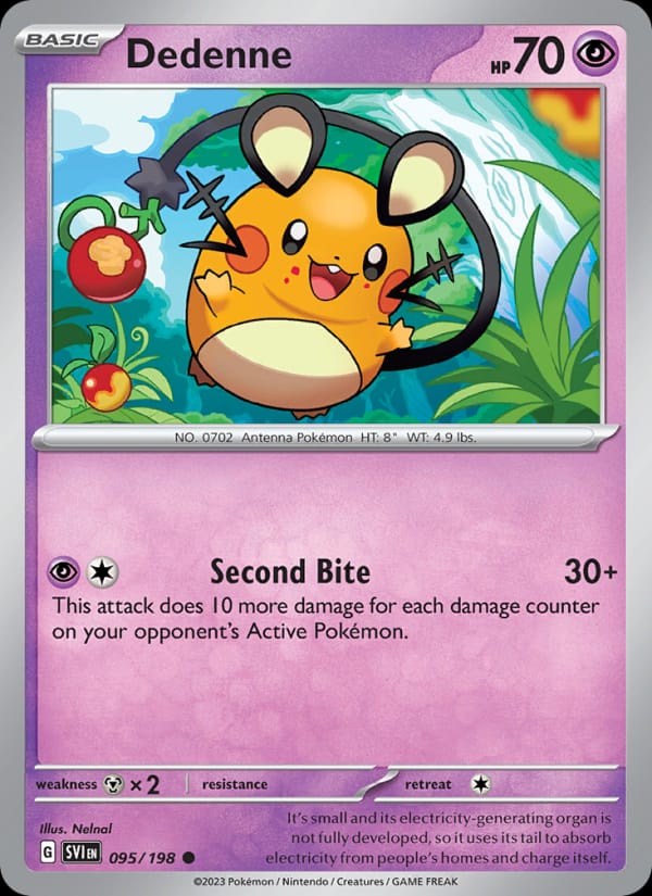 Dedenne 095/198 Scarlet & Violet Base Set Pokémon card