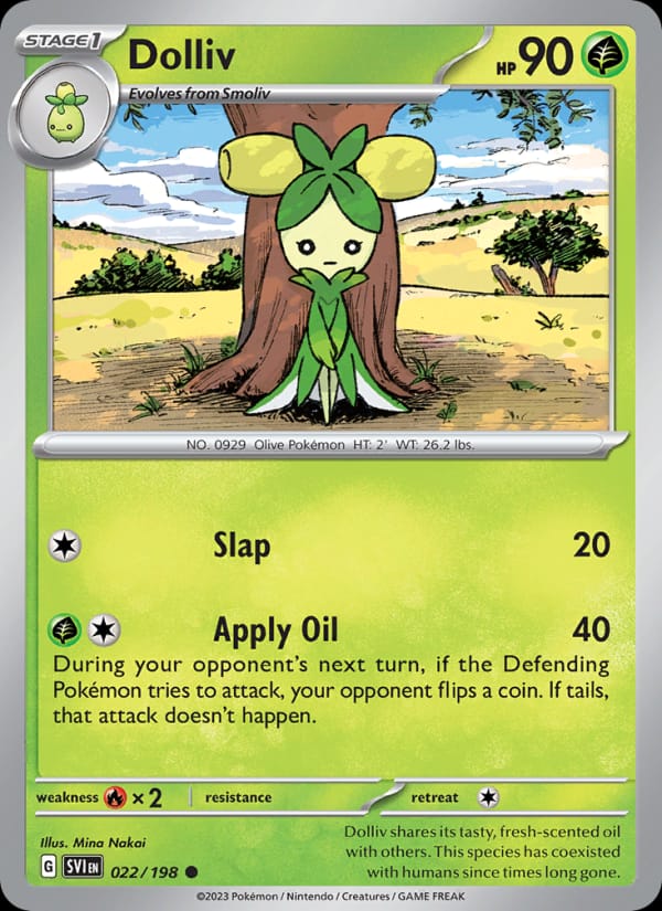 Dolliv 022/198 Scarlet & Violet Base Set Pokémon card