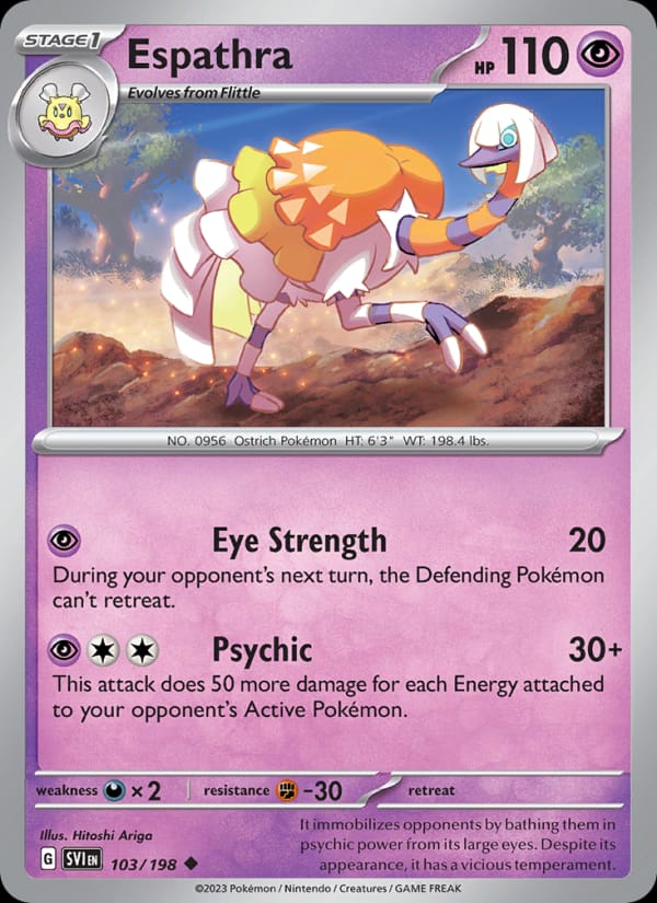 Espathra 103/198 Scarlet & Violet Base Set Pokémon card