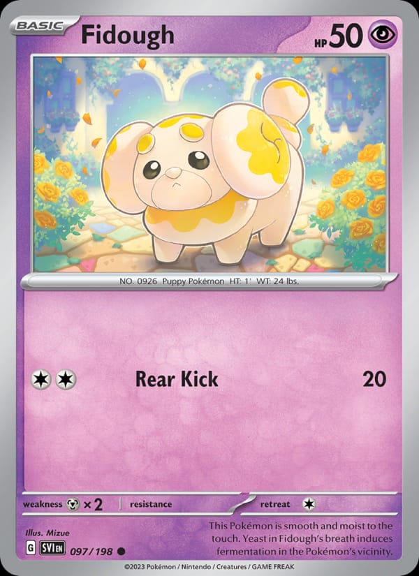 Fidough 097/198 Scarlet & Violet Base Set Pokémon card