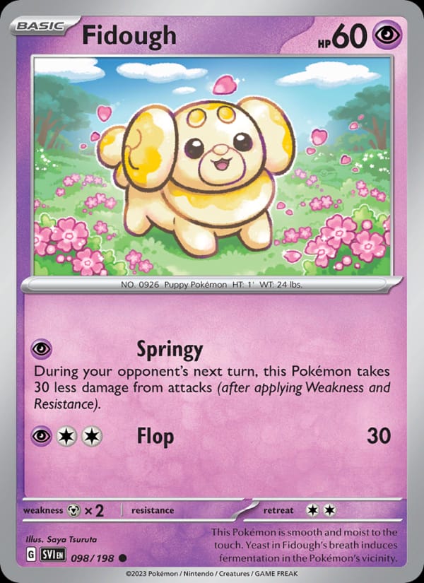 Fidough 098/198 Scarlet & Violet Base Set Pokémon card