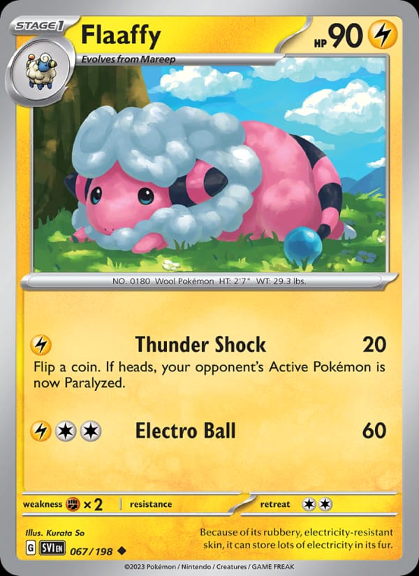 Flaaffy 067/198 Scarlet & Violet Base Set Pokémon card