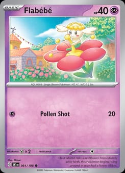 Flabébé 091/198 Common – Scarlet & Violet Base Set Pokémon card