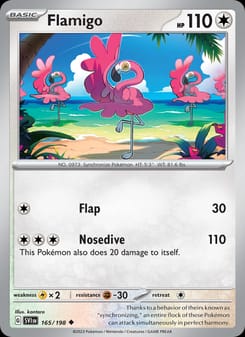 Flamigo 165/198 Uncommon – Scarlet & Violet Base Set Pokémon card