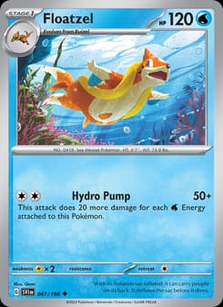 Floatzel 047/198 Uncommon – Scarlet & Violet Base Set Pokémon card