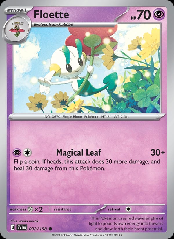 Floette 092/198 Scarlet & Violet Base Set Pokémon card