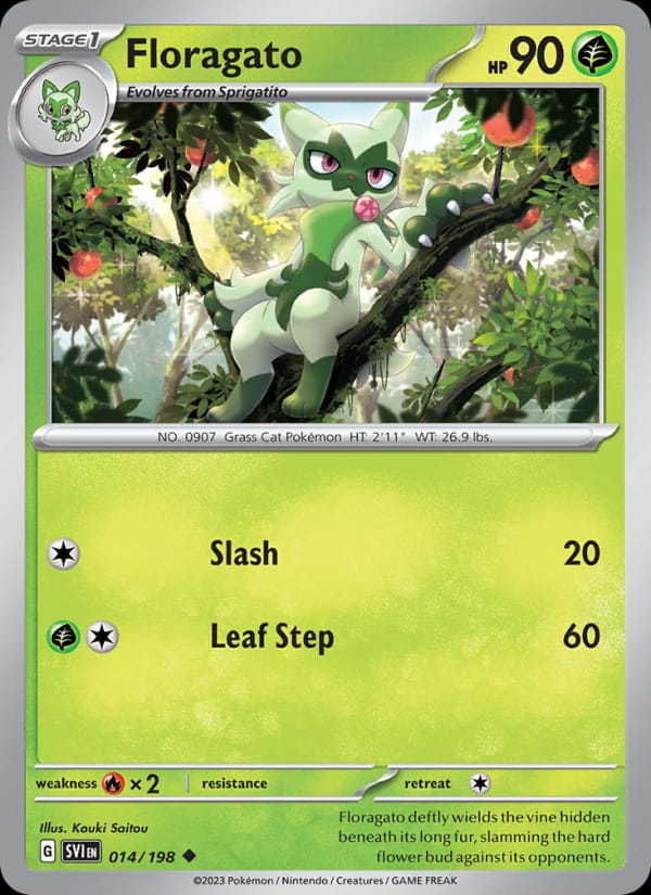 Floragato 014/198 Scarlet & Violet Base Set Pokémon card