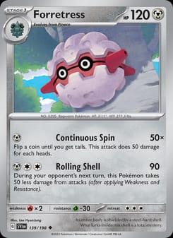 Forretress 139/198 Uncommon – Scarlet & Violet Base Set Pokémon card