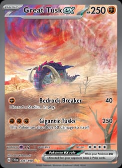 Great Tusk ex 246/198 Special Illustration Rare – Scarlet & Violet Base Set Pokémon card
