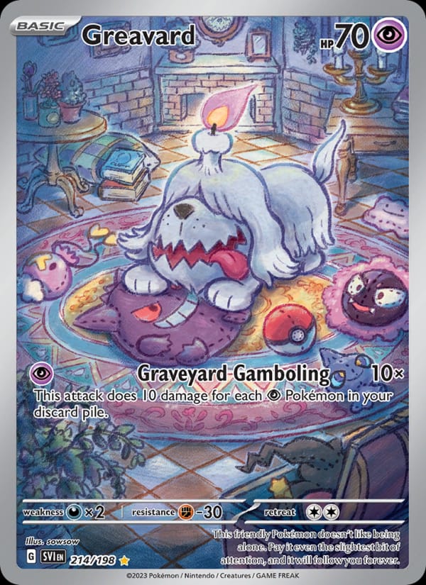 Greavard 214/198 Scarlet & Violet Base Set Pokémon card