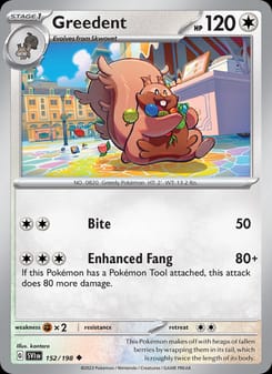 Greedent 152/198 Uncommon – Scarlet & Violet Base Set Pokémon card