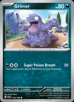 Grimer 126/198 Common – Scarlet & Violet Base Set Pokémon card