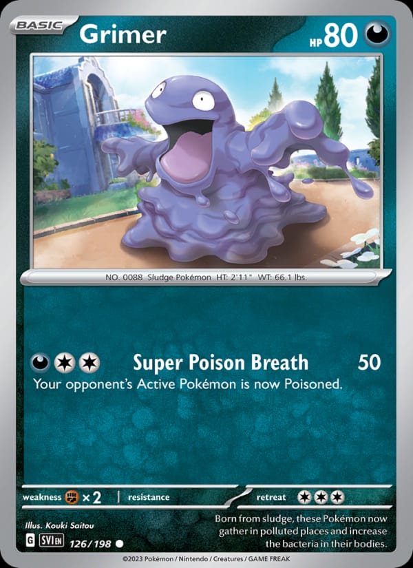 Grimer 126/198 Scarlet & Violet Base Set Pokémon card