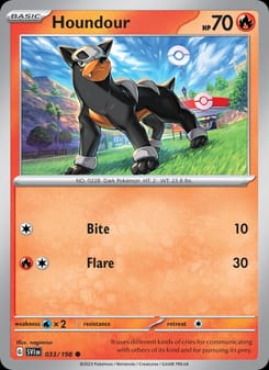 Houndour 033/198 Common – Scarlet & Violet Base Set Pokémon card