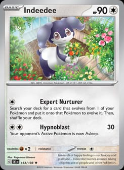 Indeedee 153/198 Rare – Scarlet & Violet Base Set Pokémon card