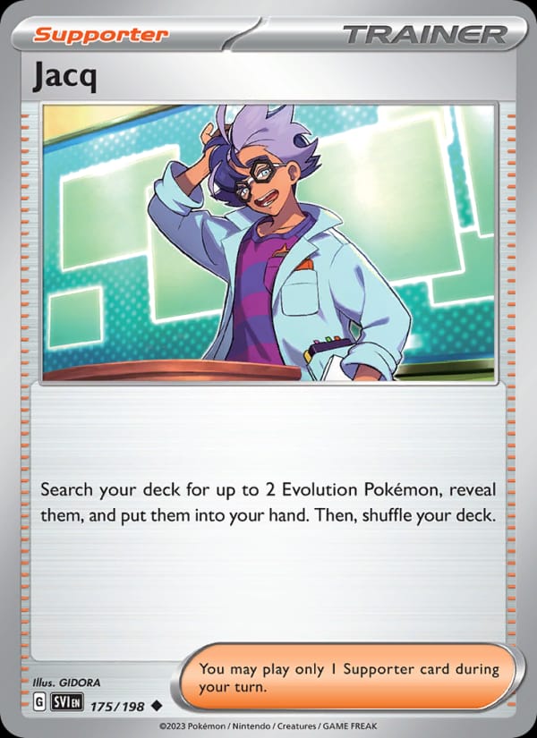 Jacq 175/198 Scarlet & Violet Base Set Pokémon card