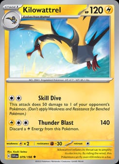 Kilowattrel 079/198 Uncommon – Scarlet & Violet Base Set Pokémon card